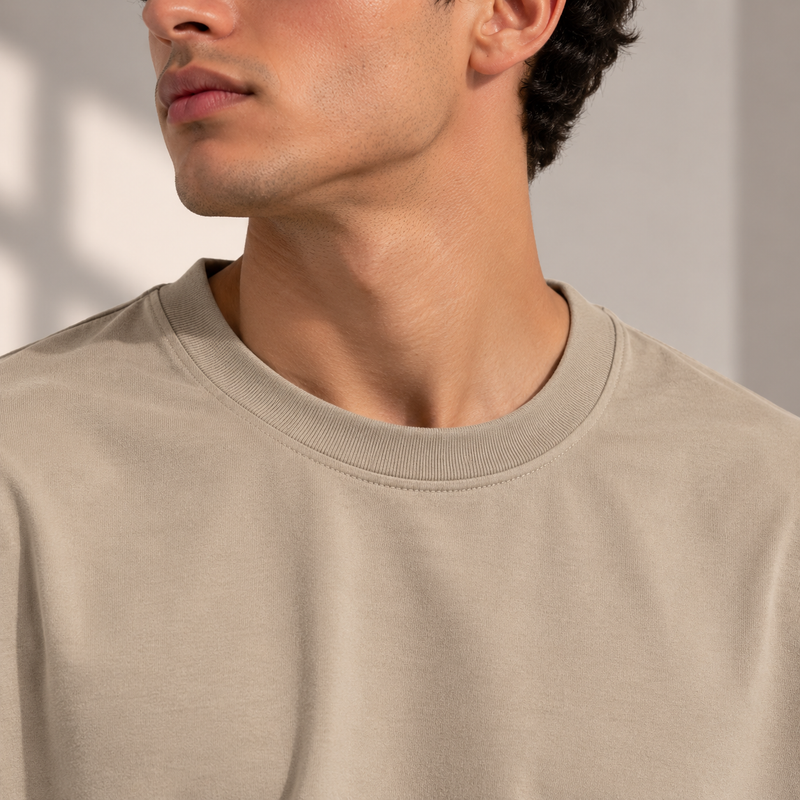 KHETAN Beige Printed T-Shirt | Product Image 03